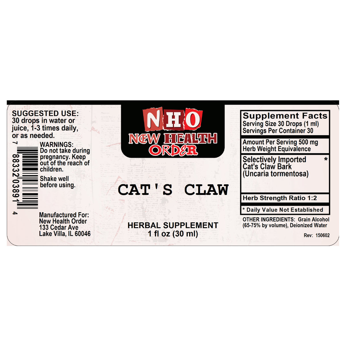 Cat's Claw 1oz