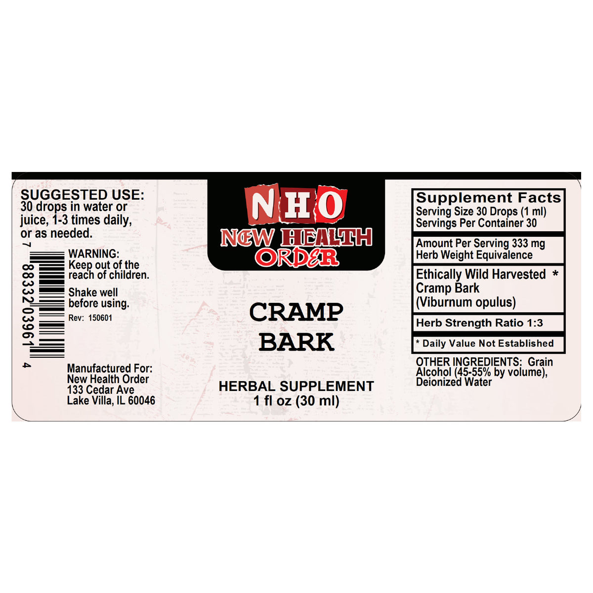 Cramp Bark 1oz