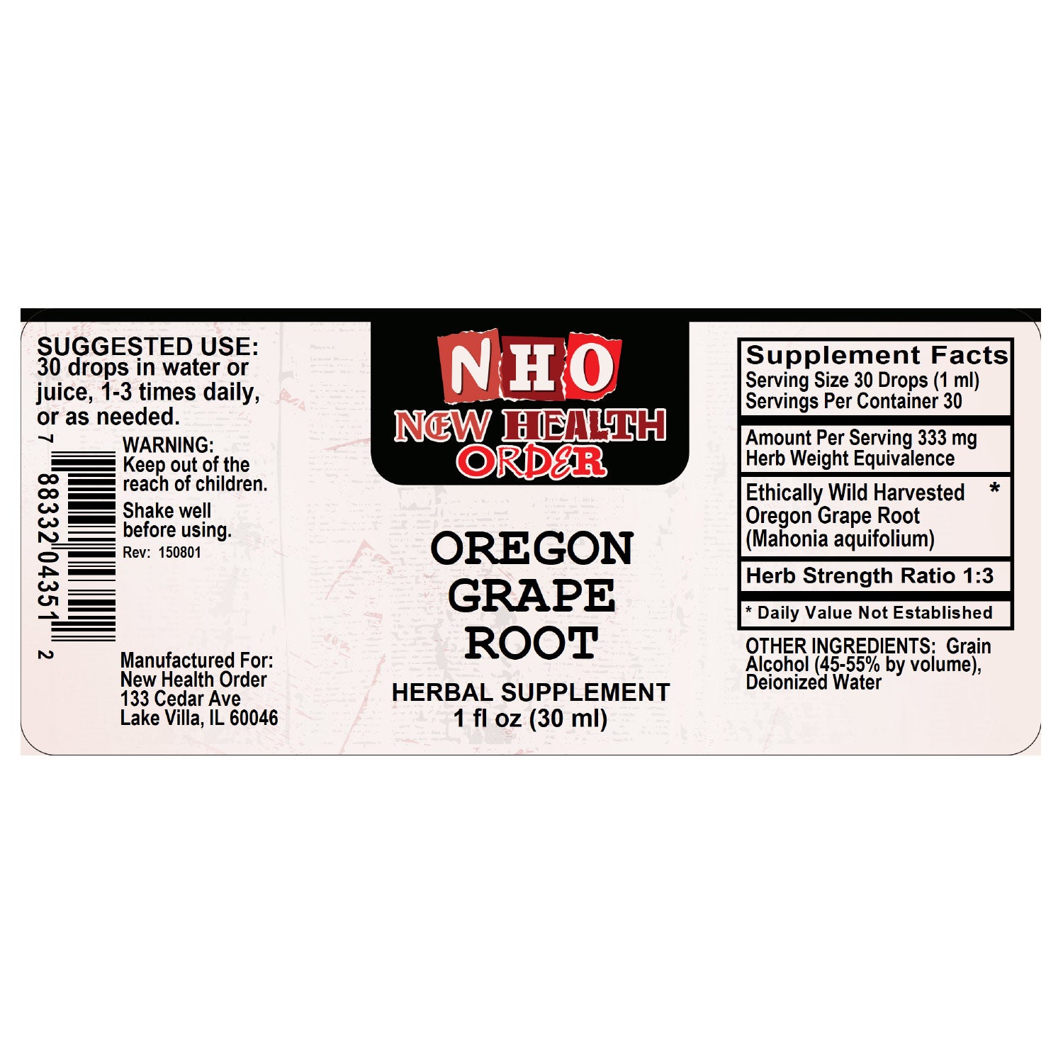 Oregon Grape Root 1oz