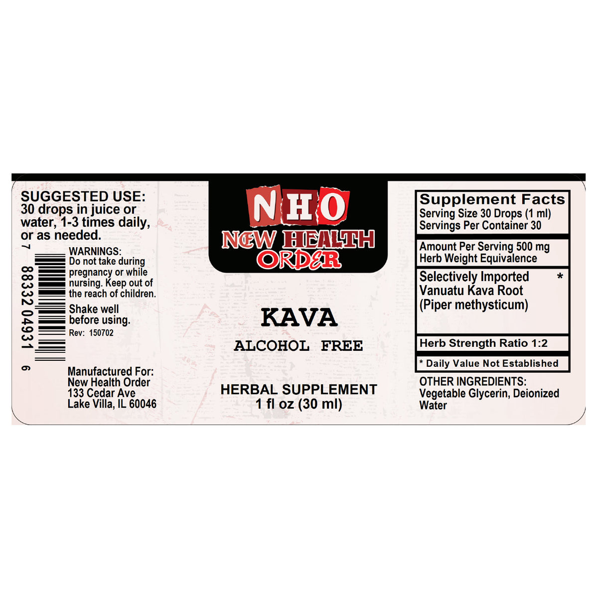 Kava (Alcohol Free) 1oz