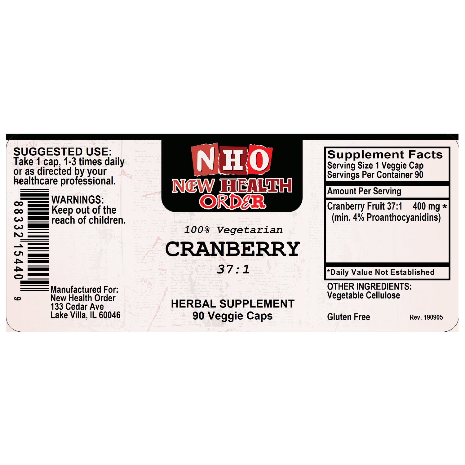 Cranberry 4% Proanthocyanidins