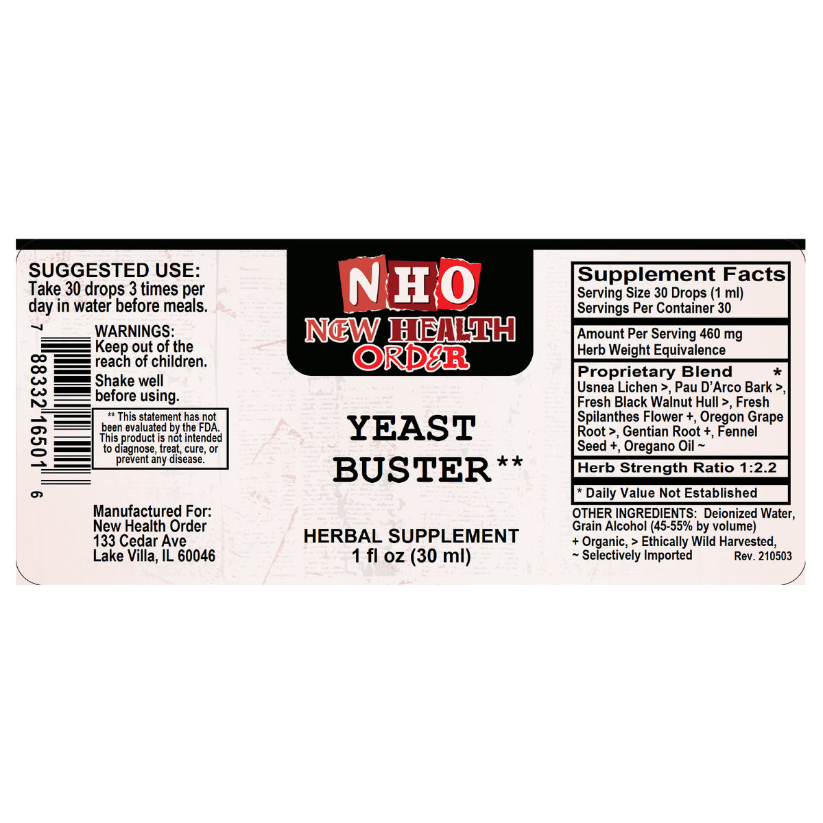 Yeast Buster 1oz